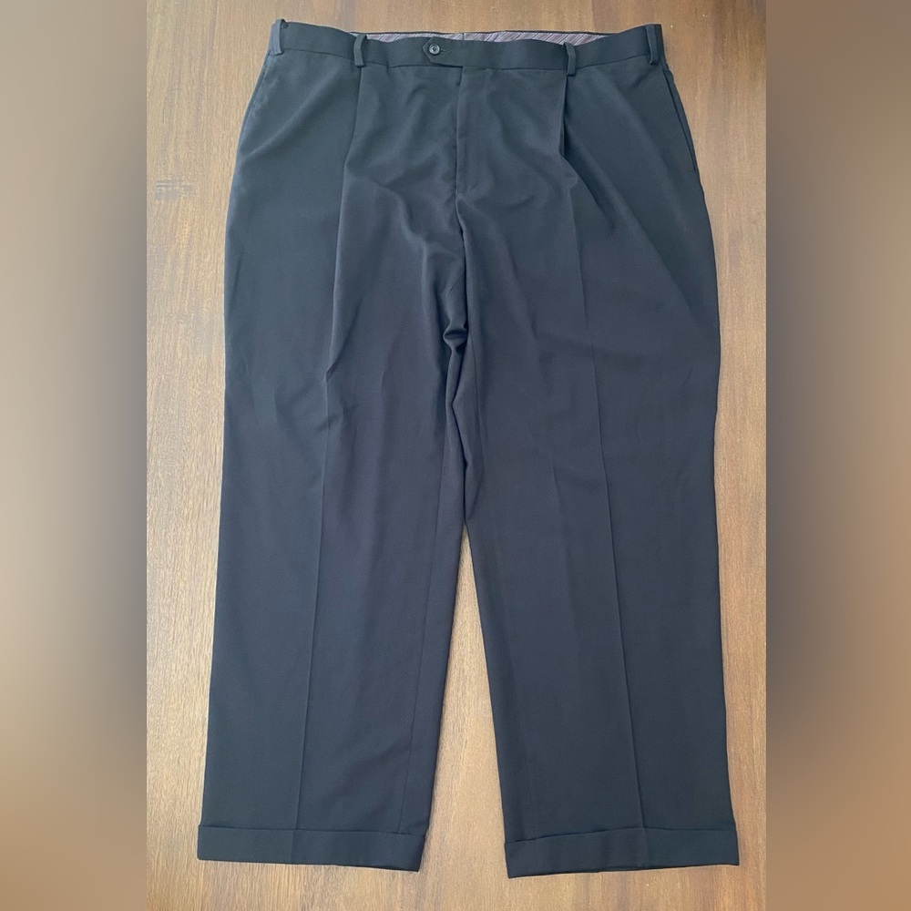 Black Sean John Flat Front Pleat Dress Pants Size 44W x 30L
